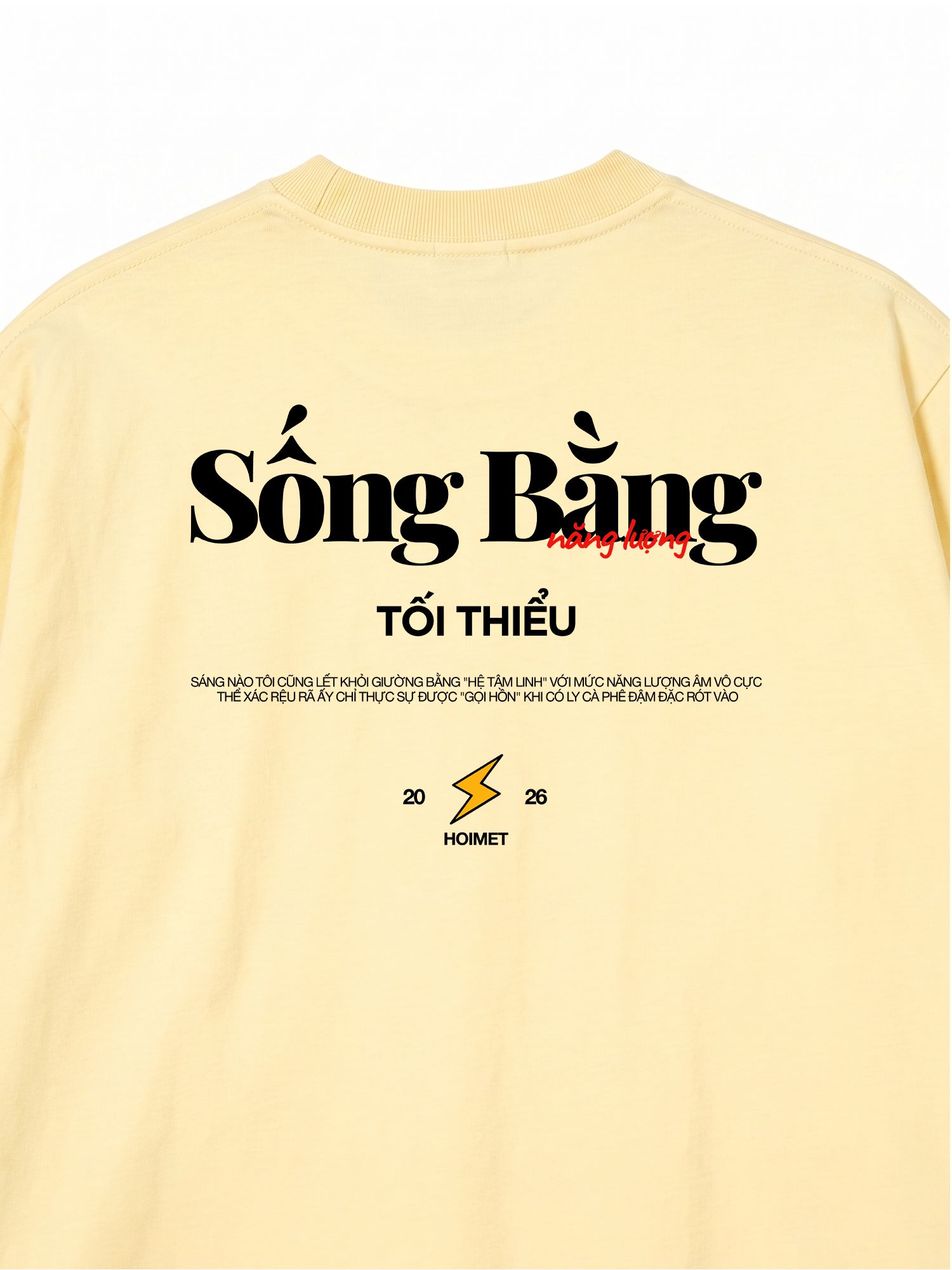 Áo Thun Relaxed Fit Sống Bằng Năng Lượng Tối Thiểu