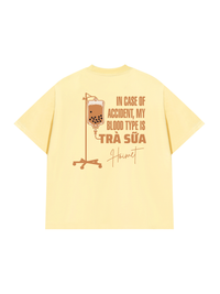 Áo Thun Relaxed Fit Blood Type Is Trà Sữa