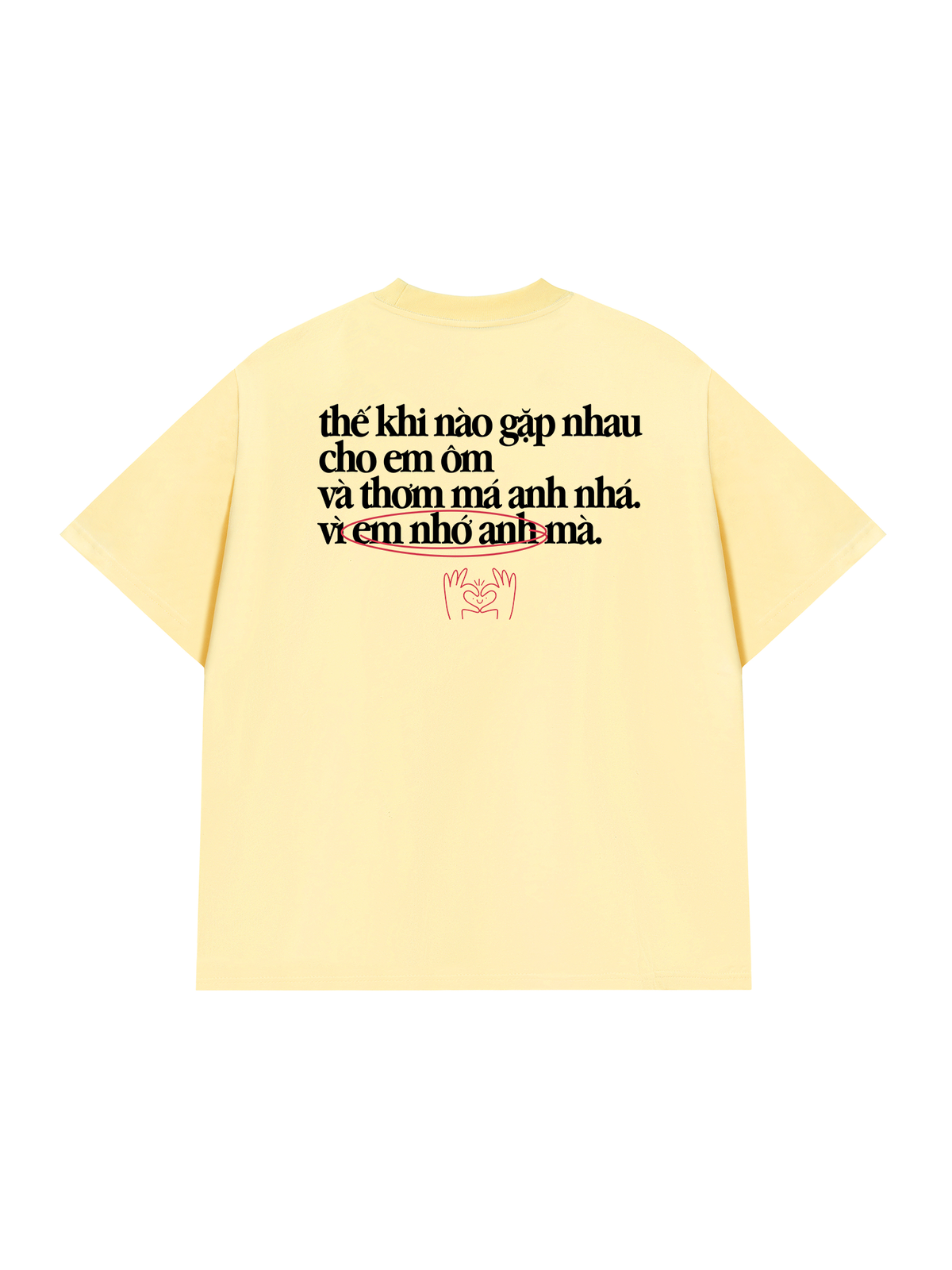 Áo Thun Relaxed Fit Em Nhớ Anh