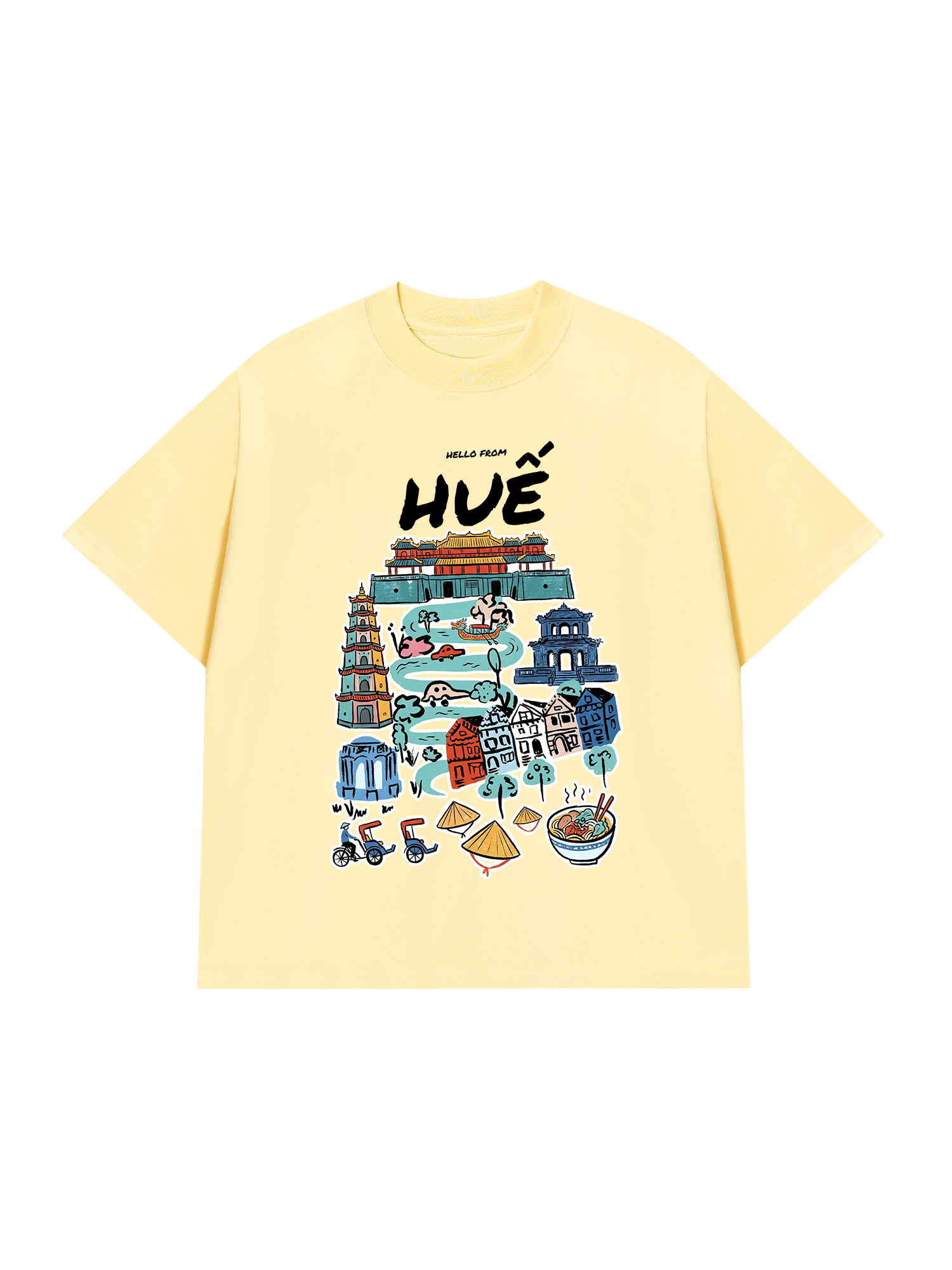 Áo Thun Relaxed Fit Hello From Huế