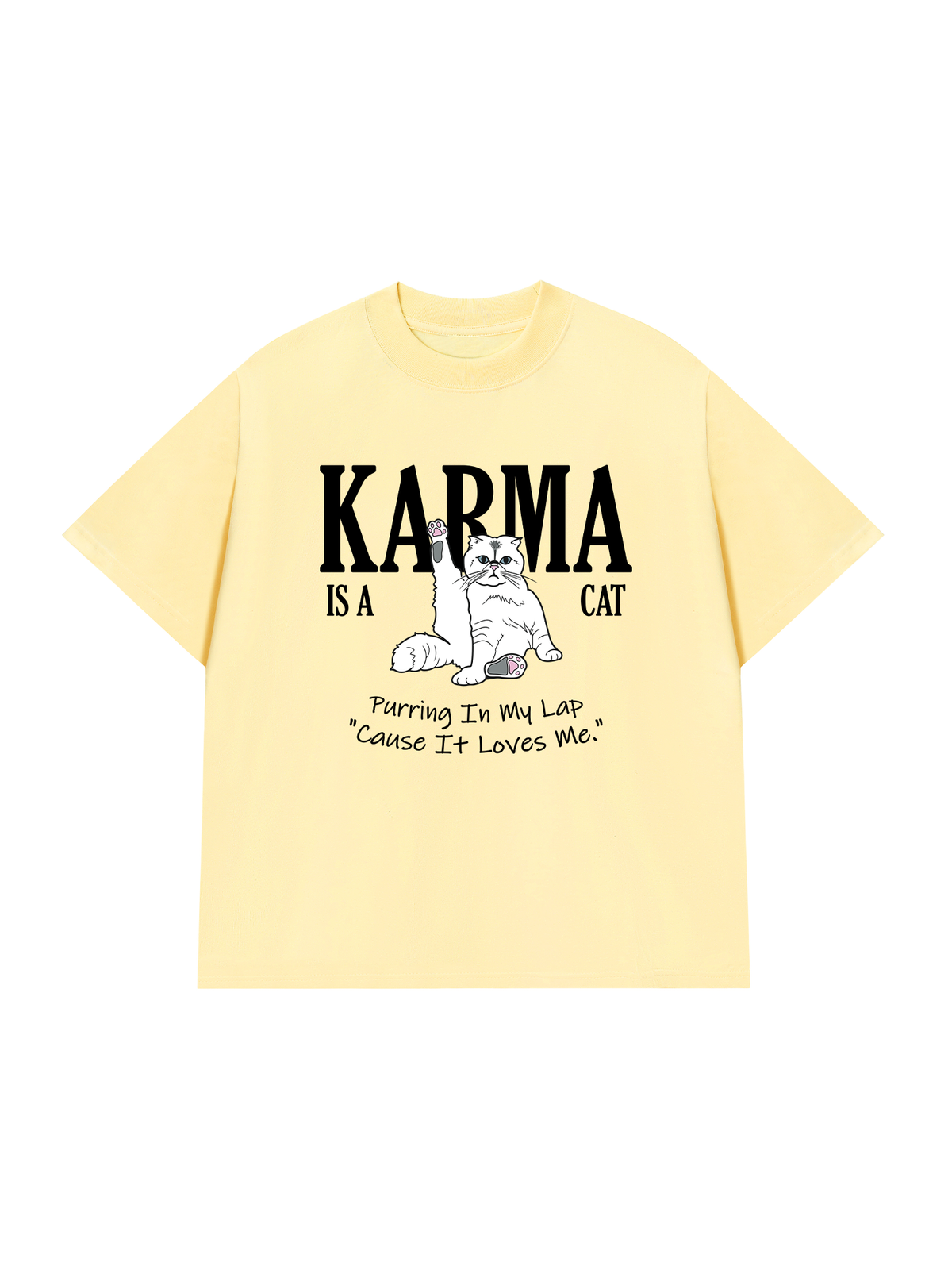 Áo Thun Relaxed Fit Karma Is A Cat