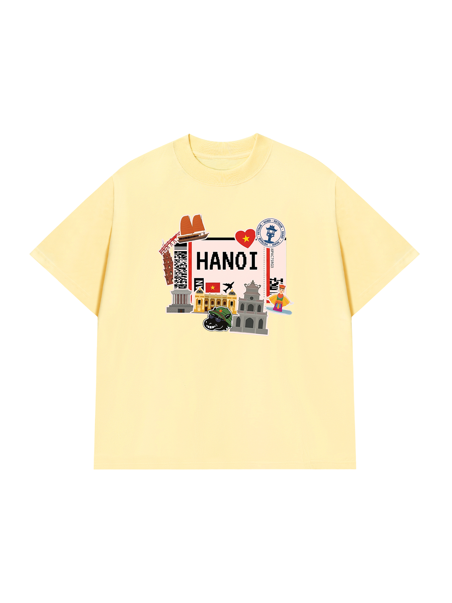 Áo Thun Relaxed Fit Du Lịch Hà Nội