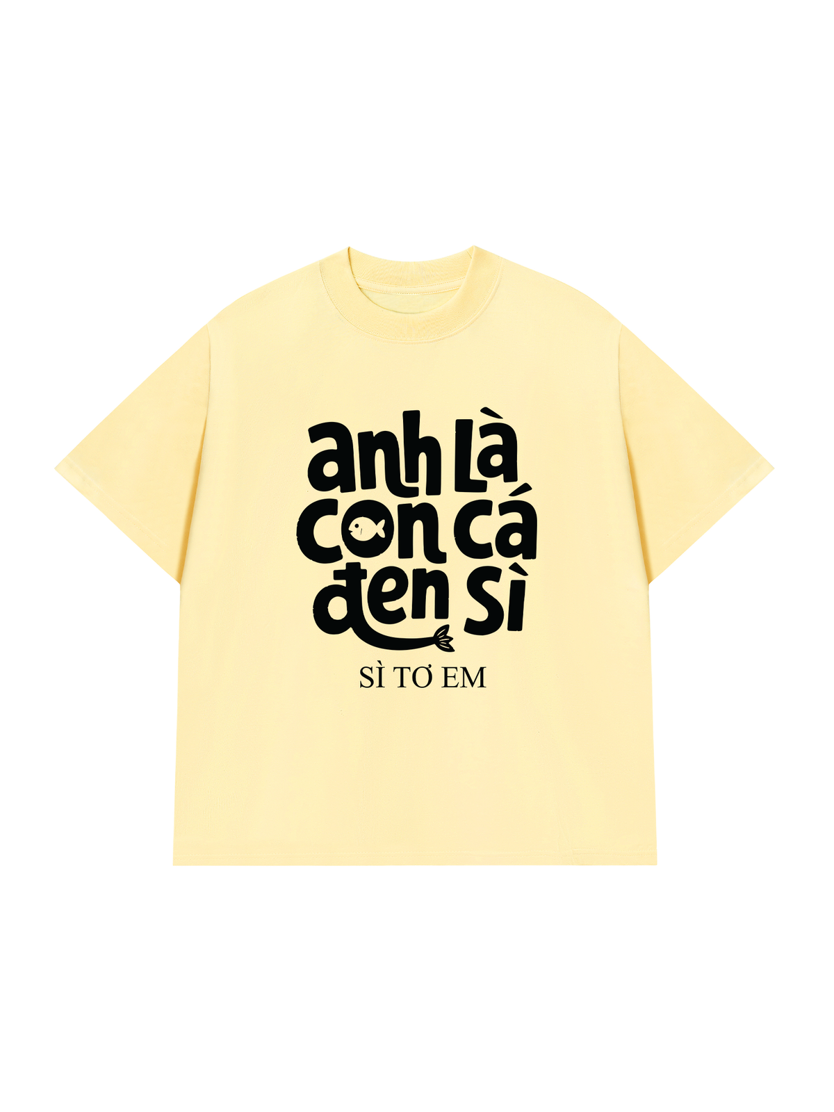 Áo Thun Relaxed Fit Cá Đen Xì