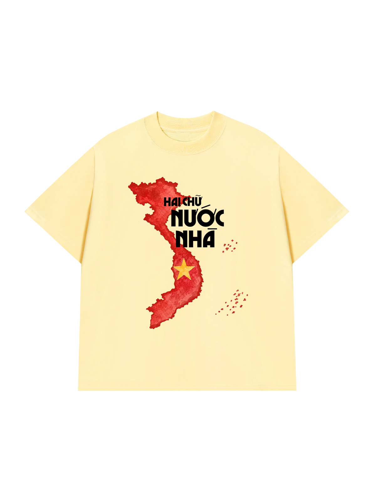 Áo Thun Relaxed Fit Hai Chữ Nước Nhà