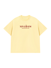 Áo Thun Relaxed Fit Xin Lỗi Em