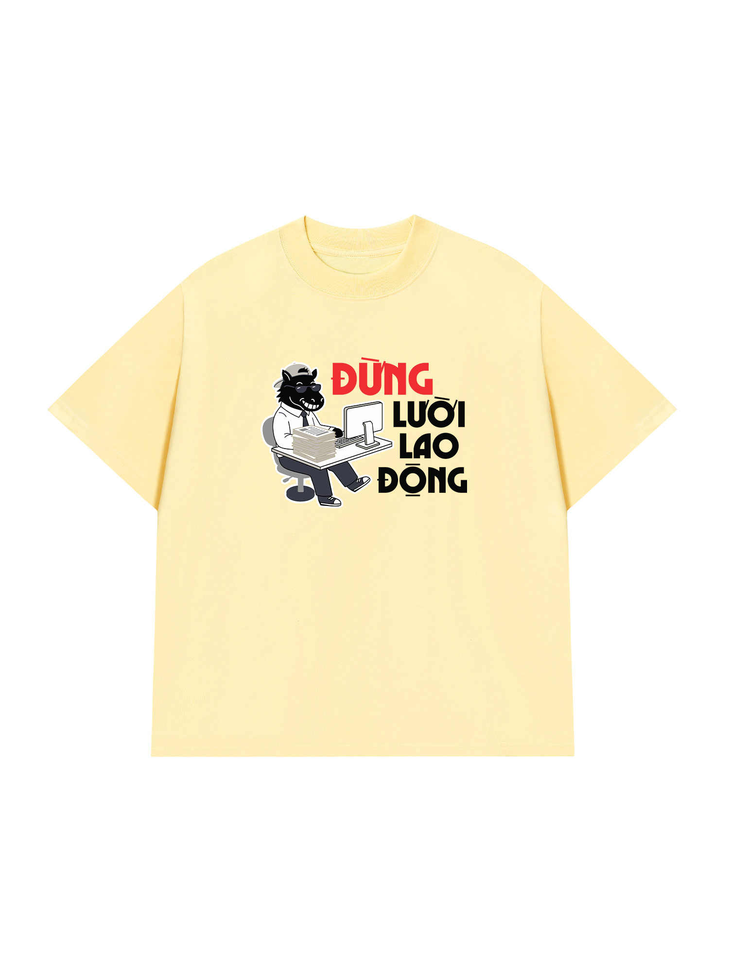 Áo Thun Relaxed Fit Đừng Lười Lao Động