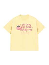 Áo Thun Relaxed Fit Tôm Chiên Xù