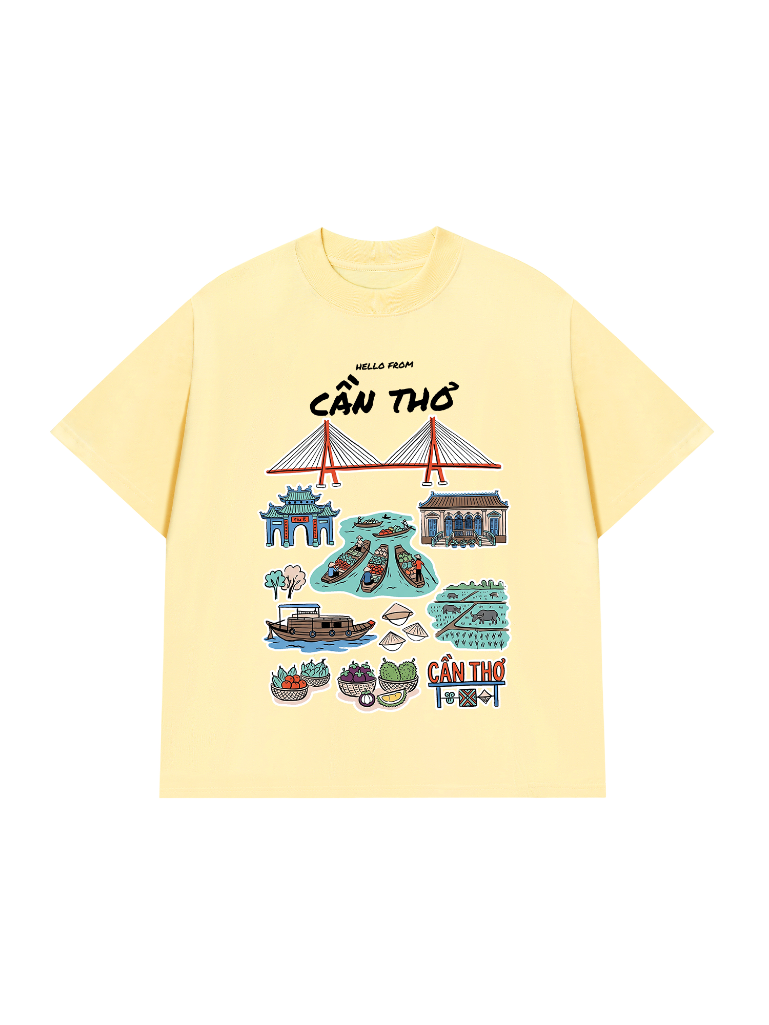 Áo Thun Relaxed Fit Hello From Cần Thơ