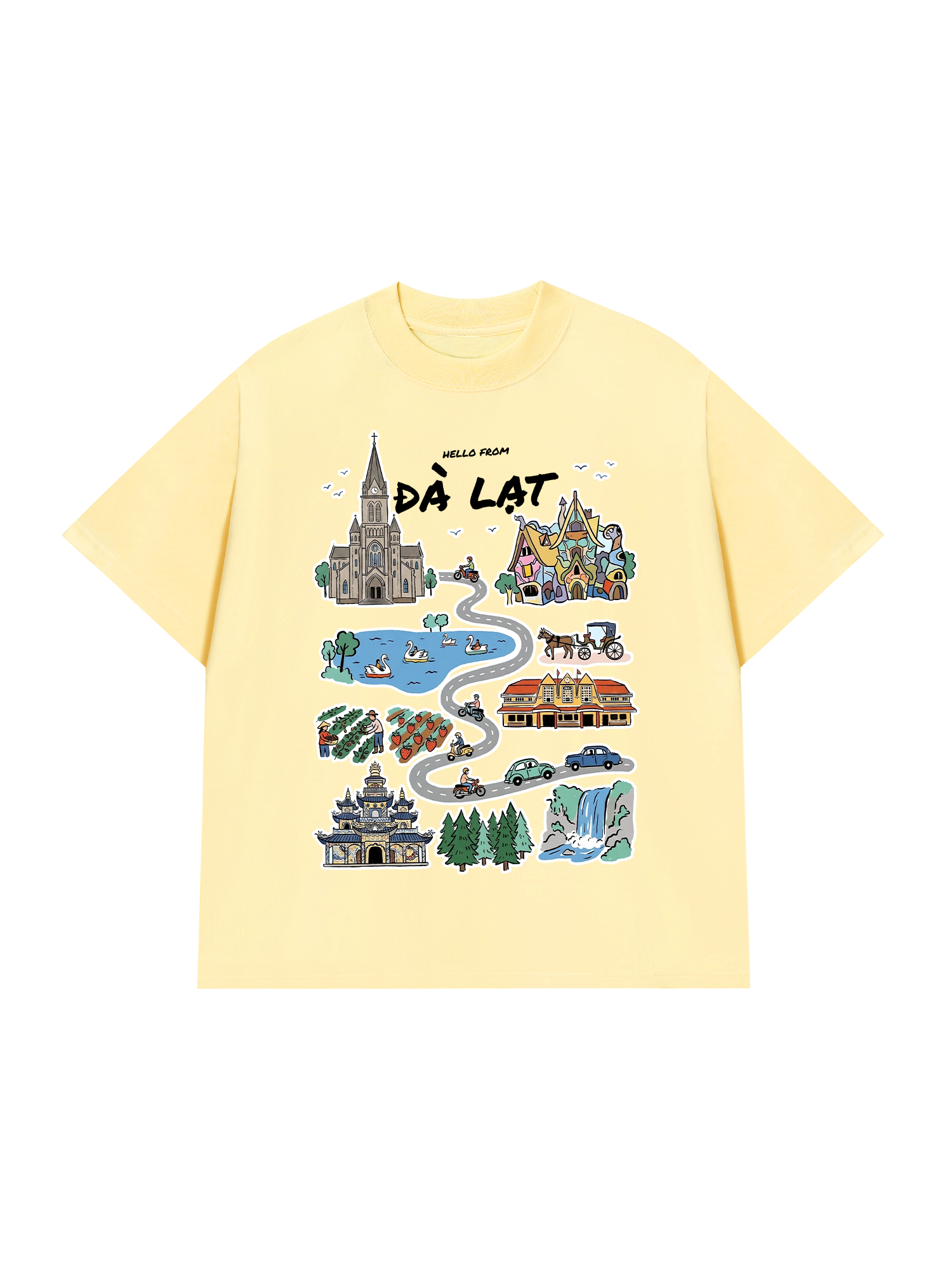Áo Thun Relaxed Fit Hello From Đà Lạt