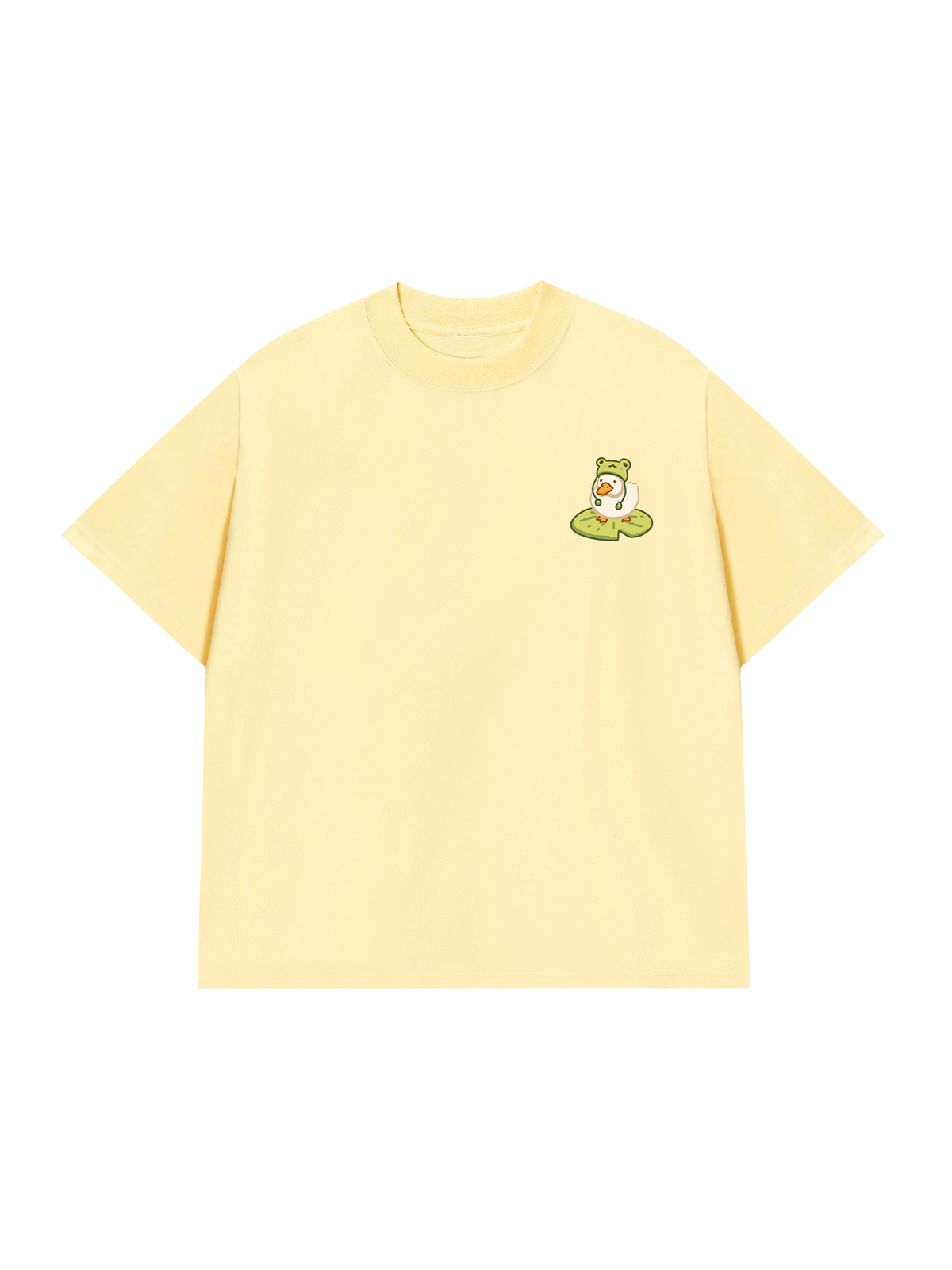 Áo Thun Relaxed Fit Vịt Chill Trên Lá