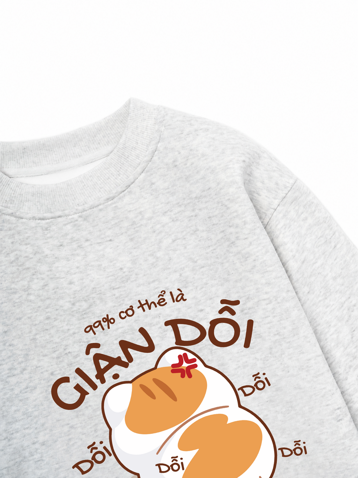 Áo Sweater Nỉ Hai Da 99% Cơ Thể Là Giận Dỗi