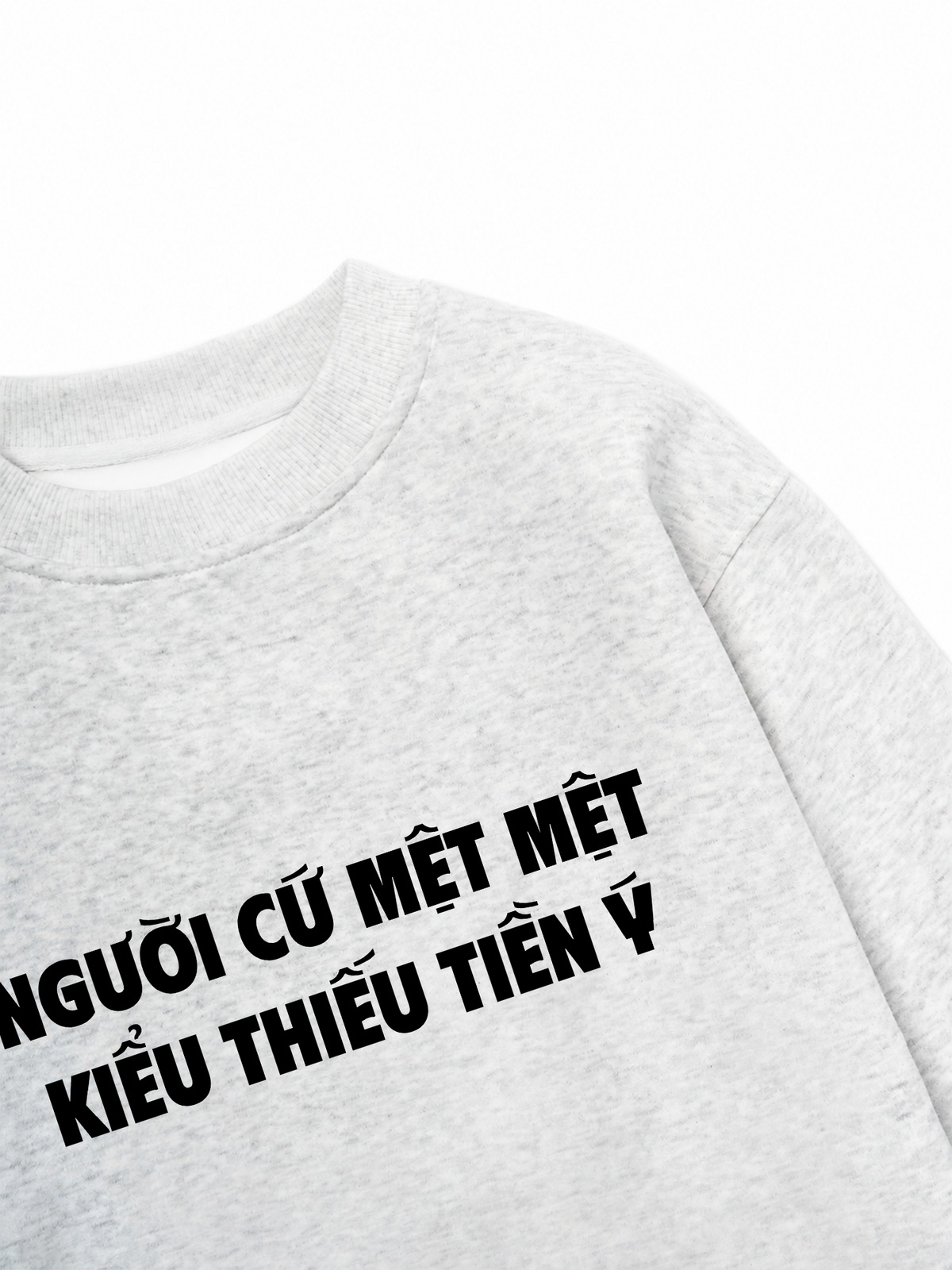 Áo Sweater Nỉ Hai Da Người Cứ Mệt Mệt Kiểu Thiếu Tiền