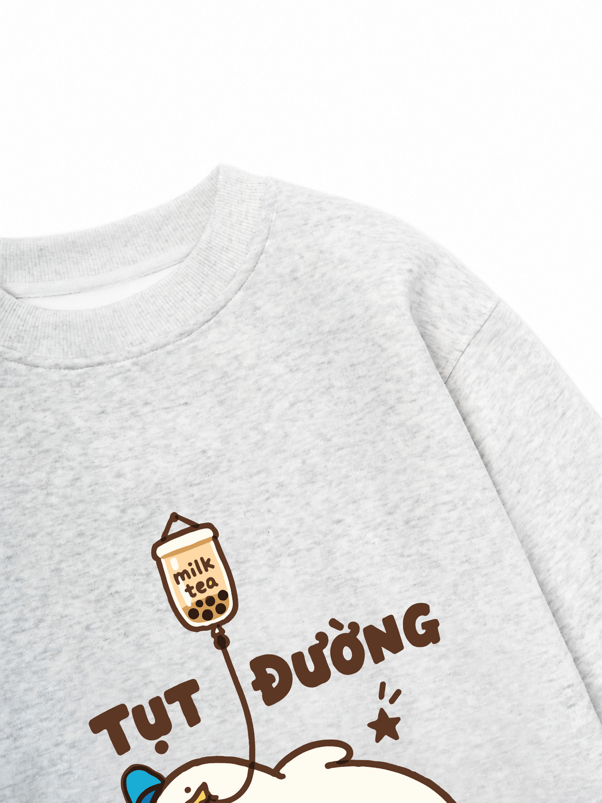 Áo Sweater Nỉ Hai Da Tụt Đường
