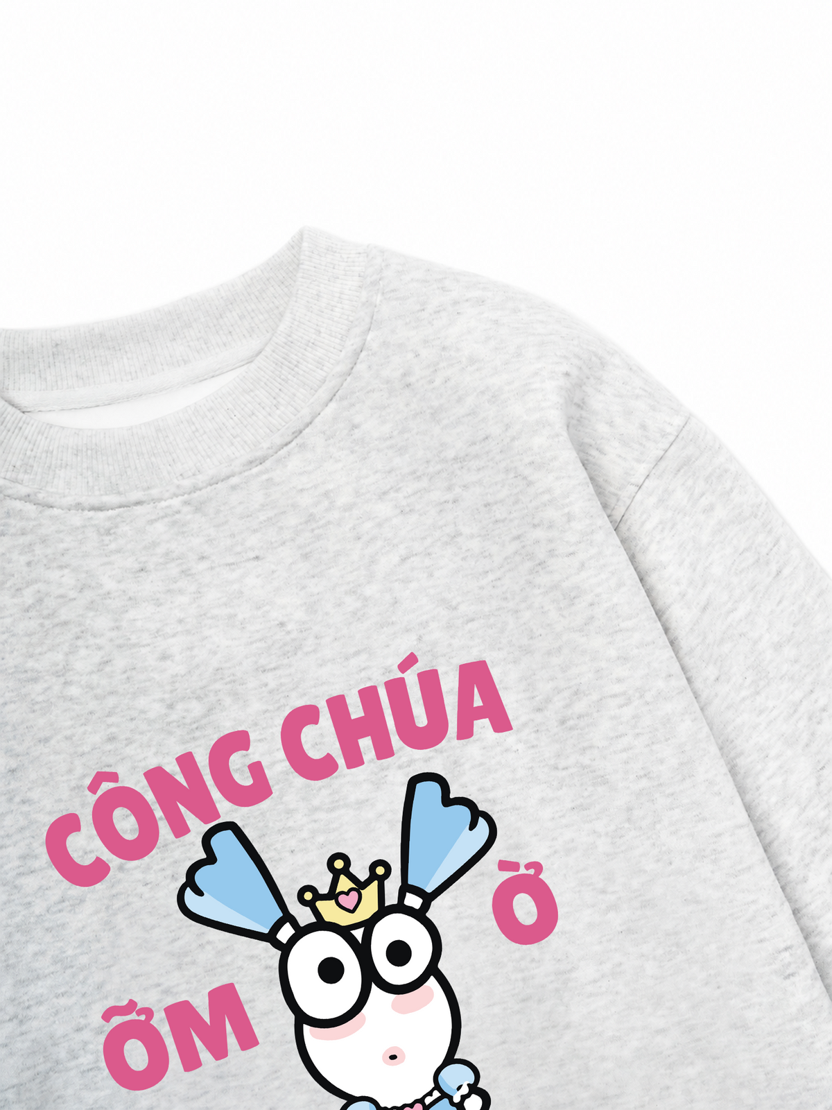 Áo Sweater Nỉ Hai Da Công Chúa Ỡm Ờ