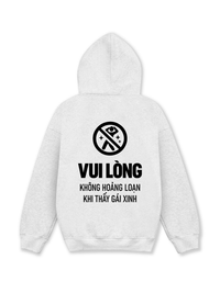 Áo Hoodie Nỉ Hai Da Vui Lòng Không Hoảng Loạn Khi Thấy Gái Xinh