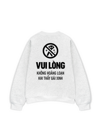 Áo Sweater Nỉ Hai Da Vui Lòng Không Hoảng Loạn Khi Thấy Gái Xinh