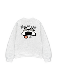Áo Sweater Nỉ Hai Da Yêu Nữa Làm Chó