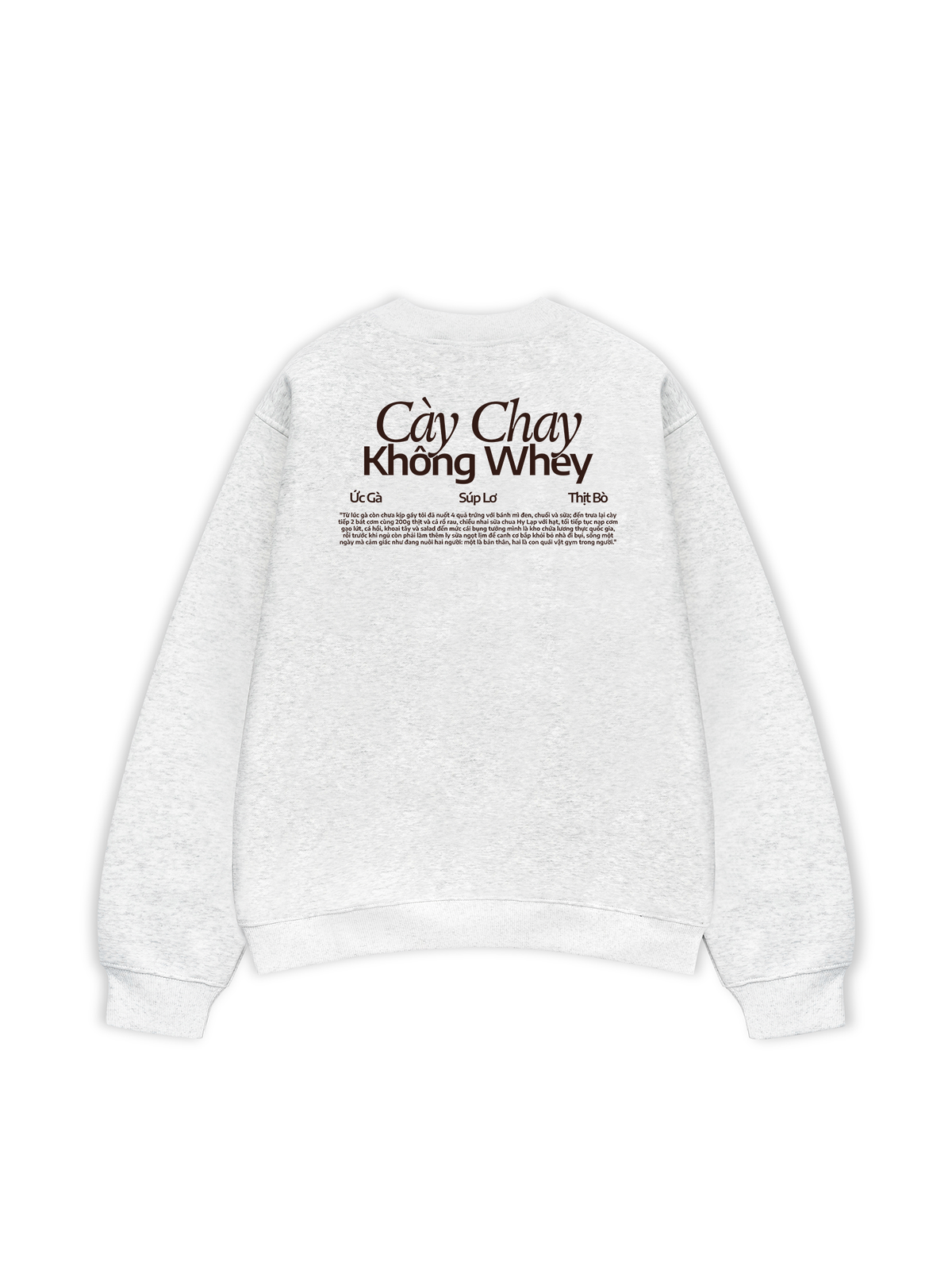Áo Sweater Nỉ Hai Da Cày Chay Không Whey