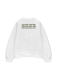Áo Sweater Nỉ Hai Da Đè Lên Em