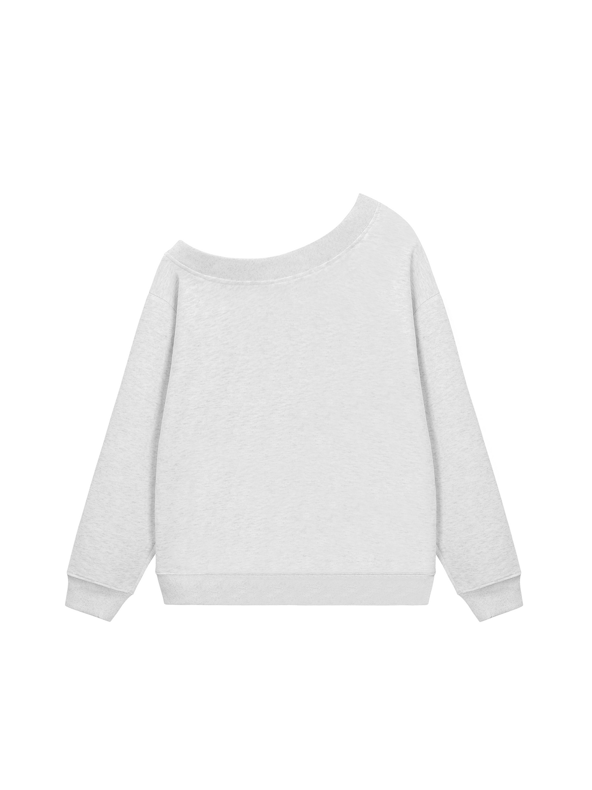 Áo Sweater Lệch Vai Nỉ Hai Da Hơi Mệt Basic