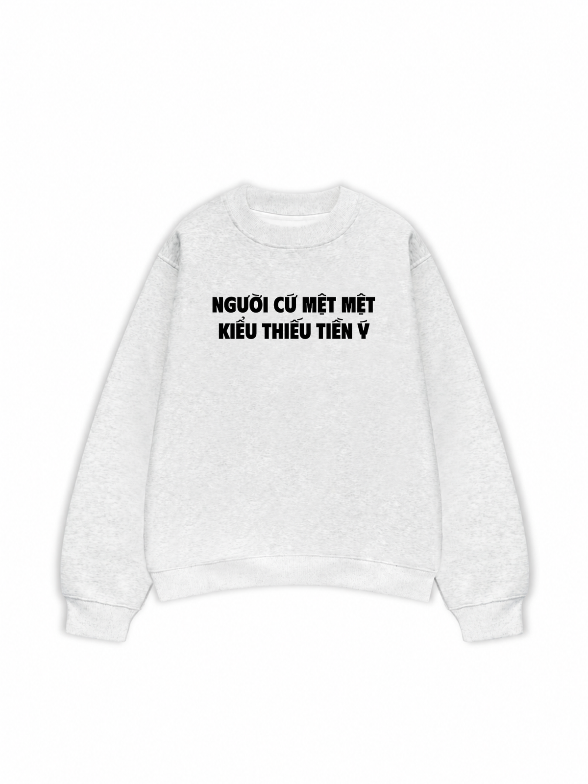Áo Sweater Nỉ Hai Da Người Cứ Mệt Mệt Kiểu Thiếu Tiền