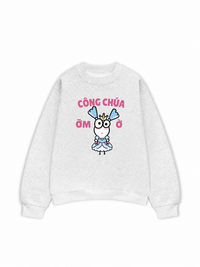 Áo Sweater Nỉ Hai Da Công Chúa Ỡm Ờ