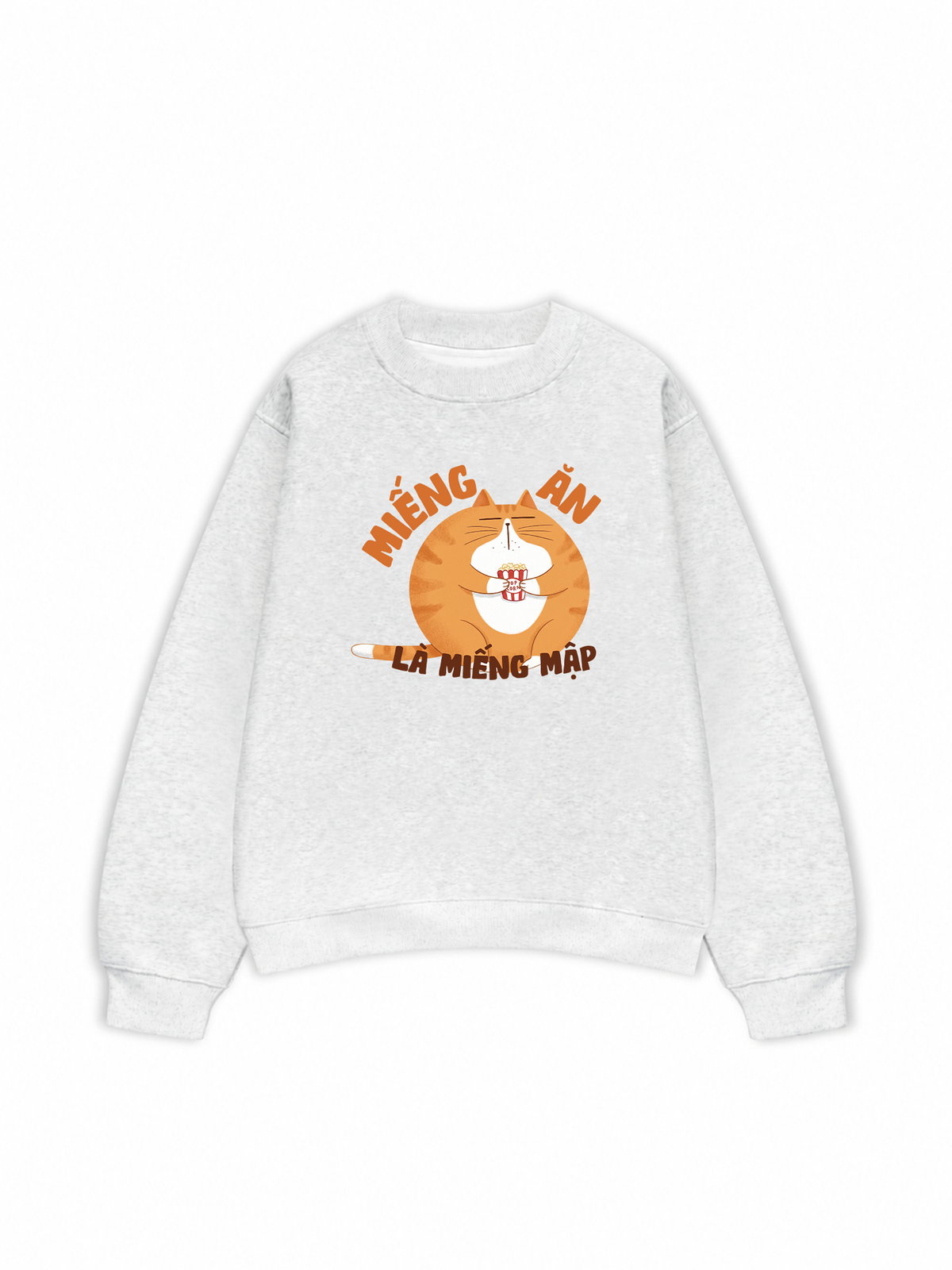 Áo Sweater Nỉ Hai Da Miếng Ăn Là Miếng Mập