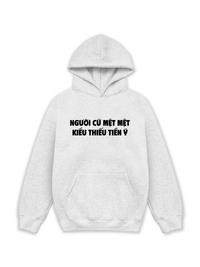 Áo Hoodie Nỉ Hai Da Người Cứ Mệt Mệt Kiểu Thiếu Tiền